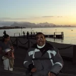 Por do sol sozinho em Niterói