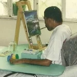 Pintando na cama